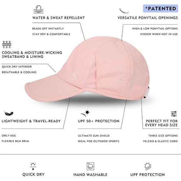 Women’s UV 50+ Ponytail Baseball Cap Water-Resistant Sun Protection Breathable main image 7